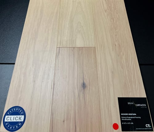 Ventura Brand Surfaces Hickory Engineered Hardwood Flooring - Click