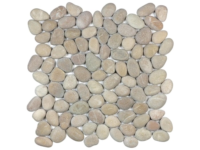 Zen Driftwood Tan Natural Pebble Mosaic Matte – Anatolia Tile SQUAREFOOT FLOORING - MISSISSAUGA - TORONTO - BRAMPTON