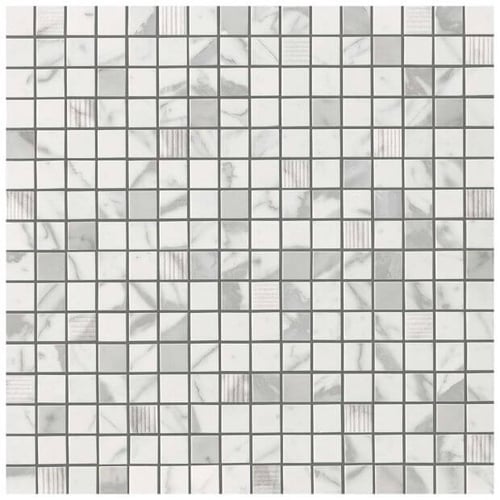 0.75”x0.75” Marvelpro Wall Mosaic Statuario Select Luc. SQUAREFOOT FLOORING - MISSISSAUGA - TORONTO - BRAMPTON