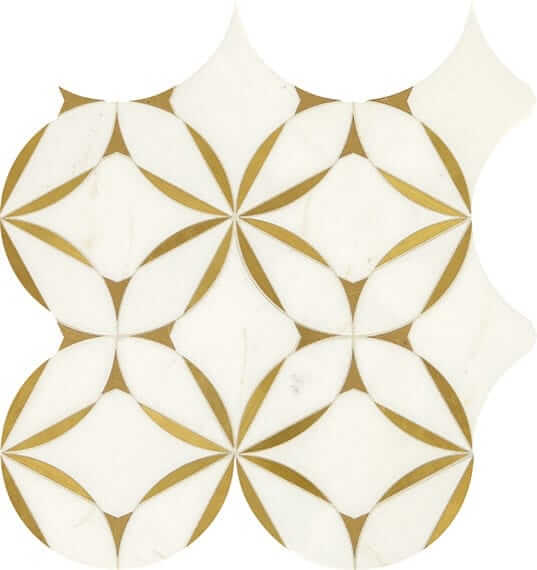 Thassos White/ Brass Lavaliere Daltile SQUAREFOOT FLOORING - MISSISSAUGA - TORONTO - BRAMPTON