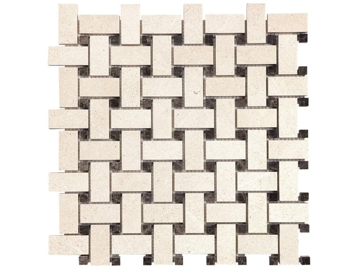 Serene Ivory Basketweave Mosaic Honed Natural Stone – Anatolia Tile SQUAREFOOT FLOORING - MISSISSAUGA - TORONTO - BRAMPTON