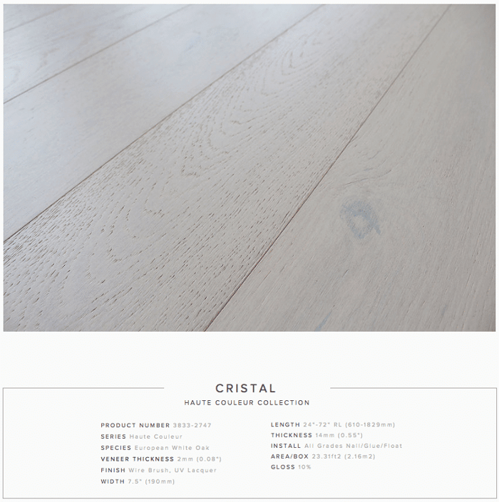 Cristal Blanc Pravada Haute Couleur Collection European White Oak Engineered Floors SQUAREFOOT FLOORING - MISSISSAUGA - TORONTO - BRAMPTON