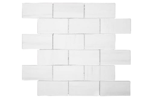 6STM036 Ariston White 2×4 Subway Marble Mosaics SQUAREFOOT FLOORING - MISSISSAUGA - TORONTO - BRAMPTON