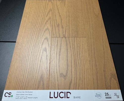 Bare Lucid White Oak Engineered Hardwood Flooring - Plank