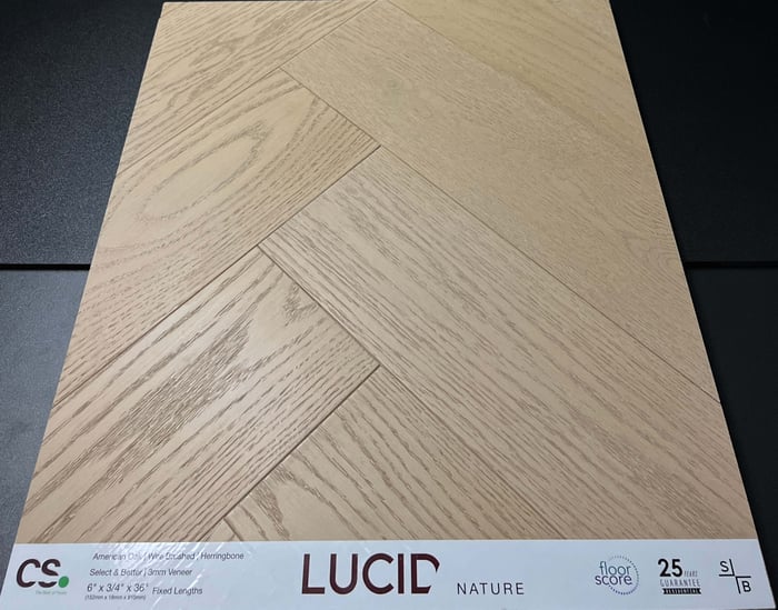 Nature Lucid White Oak Engineered Hardwood Flooring - Herringbone