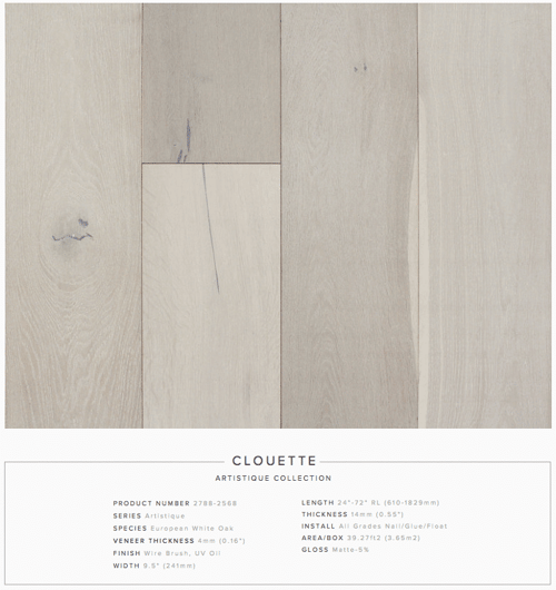 Clouette Pravada Artistique Collection European Oak Engineered Hardwood Floors SQUAREFOOT FLOORING - MISSISSAUGA - TORONTO - BRAMPTON