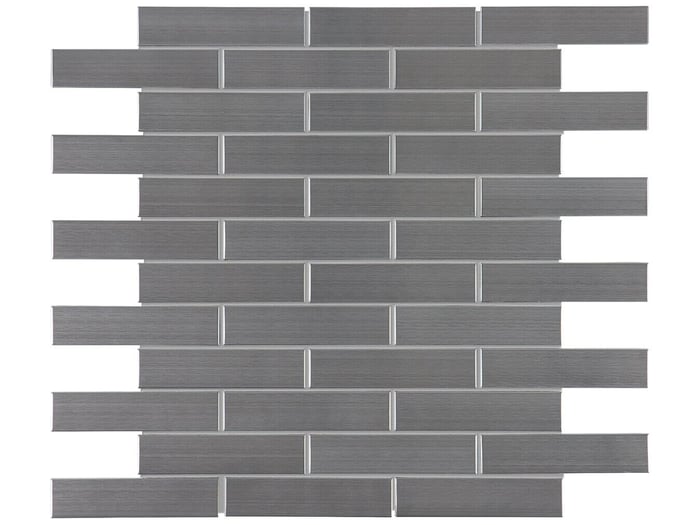 Stainless Steel 1 X 4 In / 2.5 X 10 Cm Brick Mosaic Glossy – Anatolia Tile SQUAREFOOT FLOORING - MISSISSAUGA - TORONTO - BRAMPTON