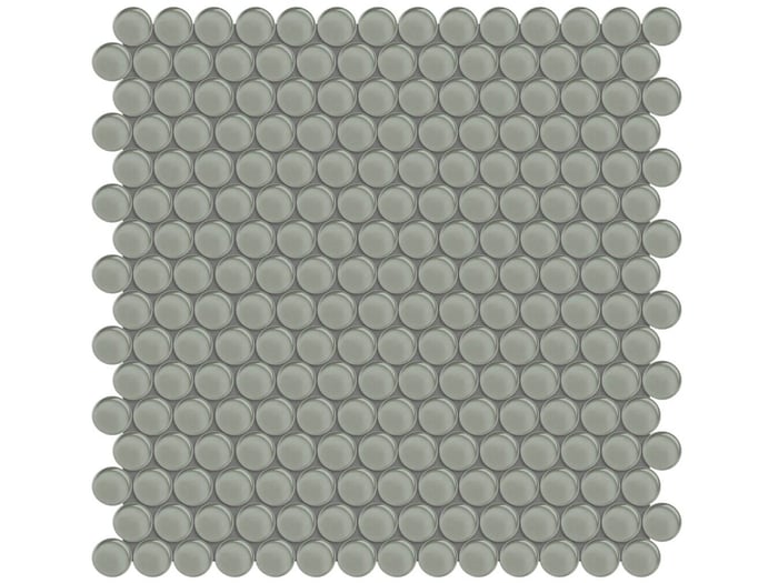 Element Smoke Glass Penny Round Mosaic – Anatolia Tile SQUAREFOOT FLOORING - MISSISSAUGA - TORONTO - BRAMPTON