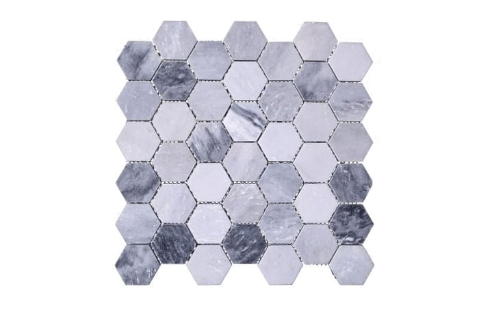 2HEX62 Stormy Gray 2 Inch Hexagon Marble Mosaics SQUAREFOOT FLOORING - MISSISSAUGA - TORONTO - BRAMPTON