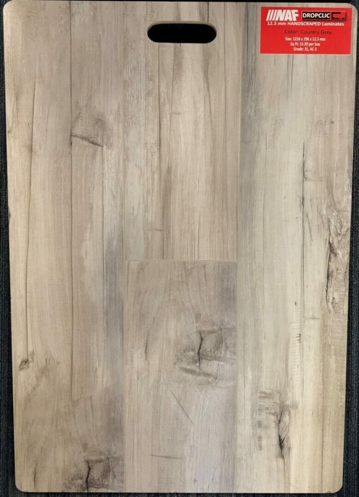 Country Grey NAF 12.3mm Handscraped Laminate Flooring Dropclic SQUAREFOOT FLOORING - MISSISSAUGA - TORONTO - BRAMPTON