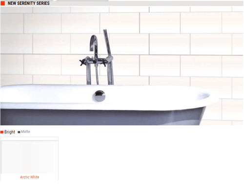 New Serenity Series Gloss and Matte Wall Tiles Color: White Size: 8 x 16 SQUAREFOOT FLOORING - MISSISSAUGA - TORONTO - BRAMPTON