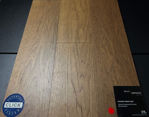 Great Sur Brand Surfaces Hickory Engineered Hardwood Flooring - Click
