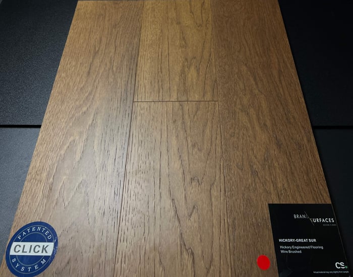 Great Sur Brand Surfaces Hickory Engineered Hardwood Flooring - Click