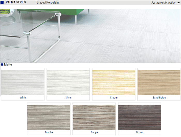 Palma Series Matte Glazed Porcelain Tiles – Color: White, Silver, Cream, Sand Beige, Mocha, Taupe, Brown – Size: 12×24 SQUAREFOOT FLOORING - MISSISSAUGA - TORONTO - BRAMPTON