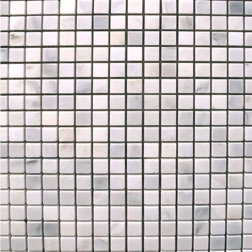5/8”x5/8” Classic White Mosaic Polished SQUAREFOOT FLOORING - MISSISSAUGA - TORONTO - BRAMPTON