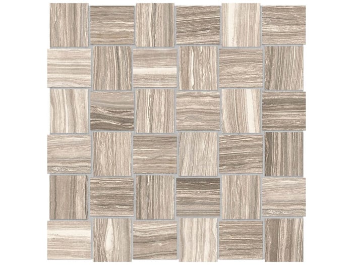 Eramosa Clay Porcelain 2 x 2 in / 5 x 5 cm Basketweave Mosaic Matte – Anatolia Tile SQUAREFOOT FLOORING - MISSISSAUGA - TORONTO - BRAMPTON