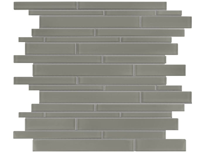 Element Smoke Glass Random Strip Mosaic – Anatolia Tile SQUAREFOOT FLOORING - MISSISSAUGA - TORONTO - BRAMPTON