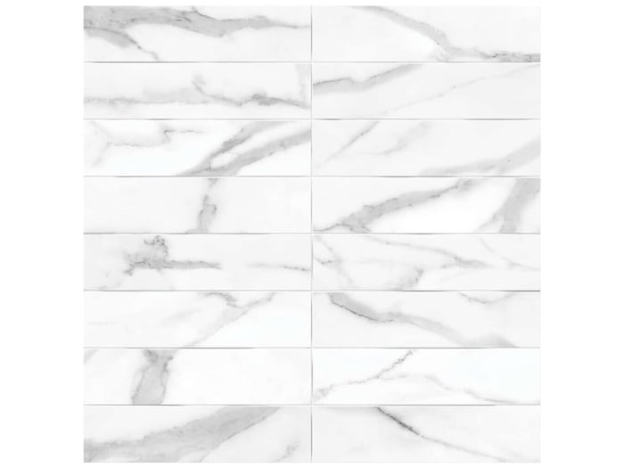 Raffino Statuario Valore Wall Porcelain 3 X 12 In / 7.5 X 30 Cm Artisan Pressed Matte – Anatolia Tile SQUAREFOOT FLOORING - MISSISSAUGA - TORONTO - BRAMPTON