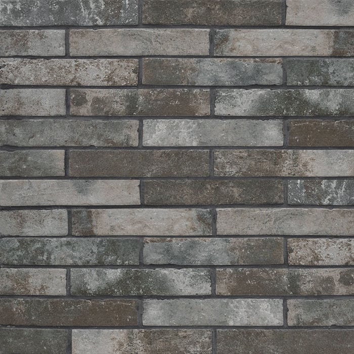 MSI Porcelain Brick Tile Brickstone Charcoal 2x10