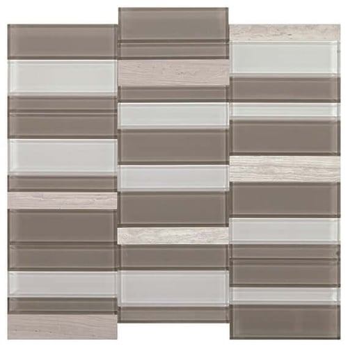 Chenille White And Glass Blend SimplyStick Mosaix Daltile SQUAREFOOT FLOORING - MISSISSAUGA - TORONTO - BRAMPTON