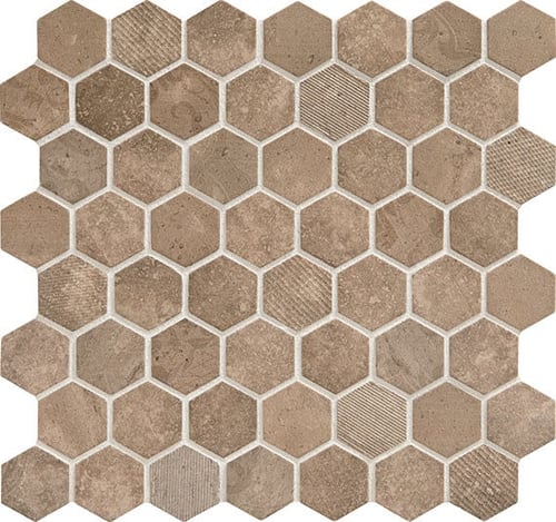 Relic Umber Vintage Hex Daltile SQUAREFOOT FLOORING - MISSISSAUGA - TORONTO - BRAMPTON