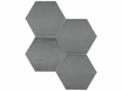 Teramoda Charcoal Porcelain 6 In / 15 Cm Hexagon Pressed Glossy – Anatolia Tile SQUAREFOOT FLOORING - MISSISSAUGA - TORONTO - BRAMPTON