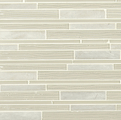 SNOWCAP BLEND INTERLOCKING 4MM Stone Glass Mosaics SQUAREFOOT FLOORING - MISSISSAUGA - TORONTO - BRAMPTON