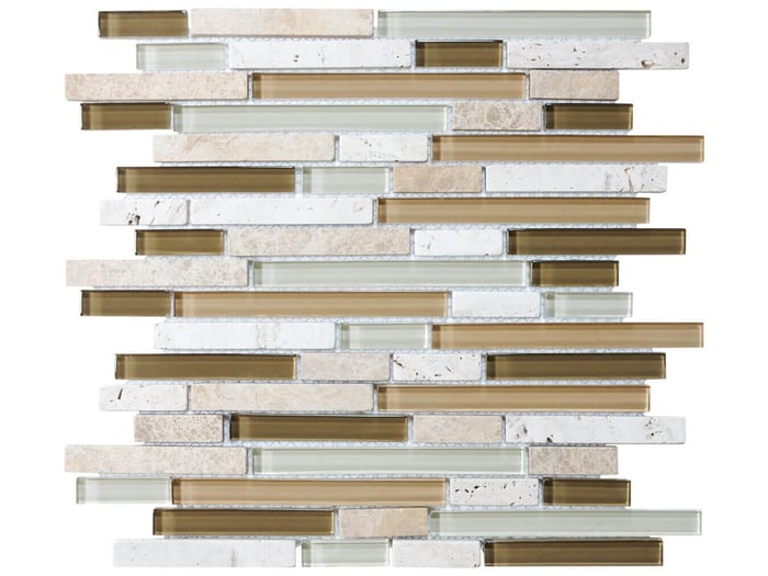 Bamboo Glass Stone Random Strip Mosaic – Anatolia Tile SQUAREFOOT FLOORING - MISSISSAUGA - TORONTO - BRAMPTON