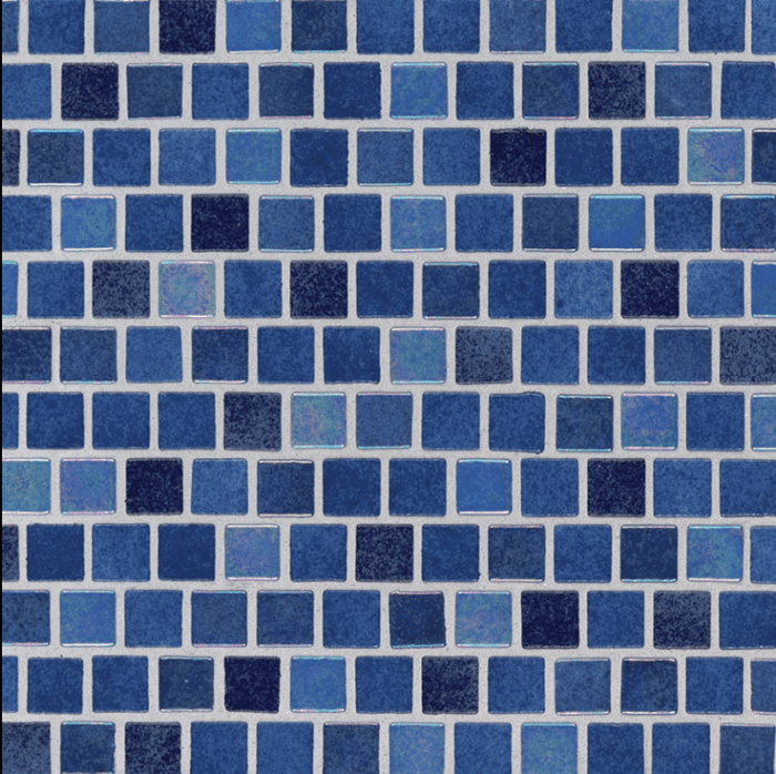 HAWAIIAN BLUE 1X1X4MM STAGGERED Recycled Glass Mosaics SQUAREFOOT FLOORING - MISSISSAUGA - TORONTO - BRAMPTON