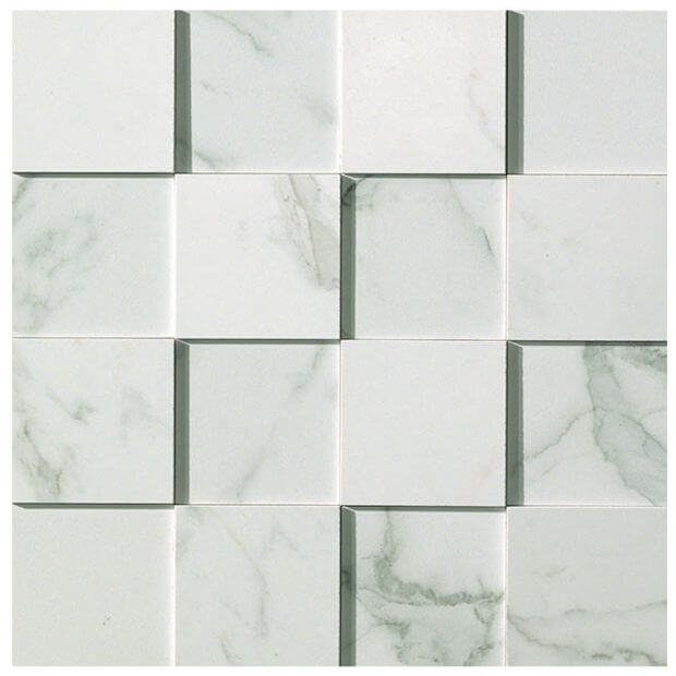 3”x3” Marvel Mosaico 3D Calacatta SQUAREFOOT FLOORING - MISSISSAUGA - TORONTO - BRAMPTON