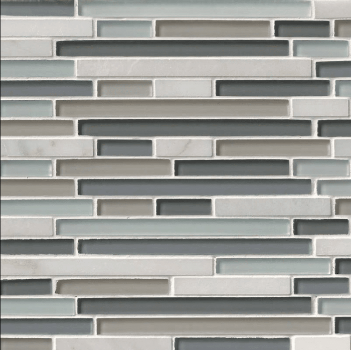 KEYSTONE BLEND INTERLOCKING PATTERN 8MM Glass Stone Mosaics SQUAREFOOT FLOORING - MISSISSAUGA - TORONTO - BRAMPTON