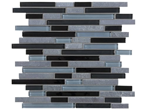 Black Timber Linear Blend Mosaic – Anatolia Tile SQUAREFOOT FLOORING - MISSISSAUGA - TORONTO - BRAMPTON