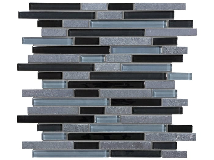 Black Timber Linear Blend Mosaic – Anatolia Tile SQUAREFOOT FLOORING - MISSISSAUGA - TORONTO - BRAMPTON