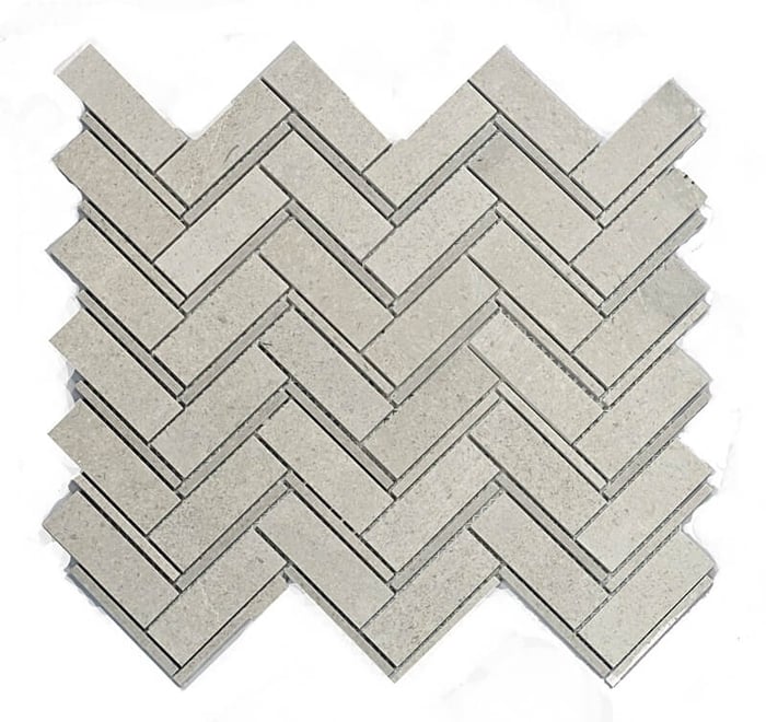 45STM060 CINDERELLA GRAY HERRINGBONE MARBLE MOSAICS SQUAREFOOT FLOORING - MISSISSAUGA - TORONTO - BRAMPTON