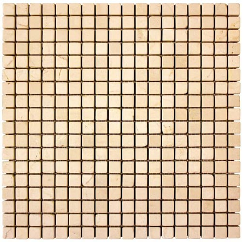 5/8”x5/8” Collection Crema Marfil Square Tumbled SQUAREFOOT FLOORING - MISSISSAUGA - TORONTO - BRAMPTON