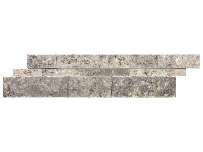 Silver Ash Travertine 6 x 24 in / 15 x 60 cm Wall Panel Split Face Natural Stone – Anatolia Tile SQUAREFOOT FLOORING - MISSISSAUGA - TORONTO - BRAMPTON