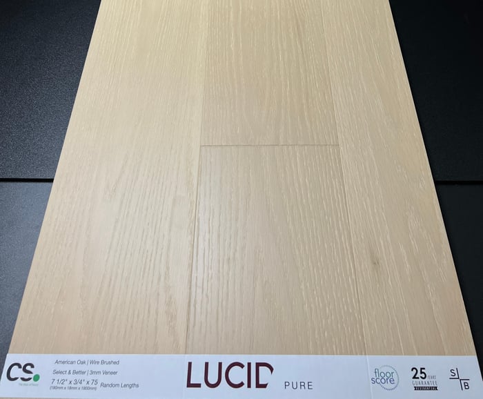 Pure Lucid White Oak Engineered Hardwood Flooring - Plank