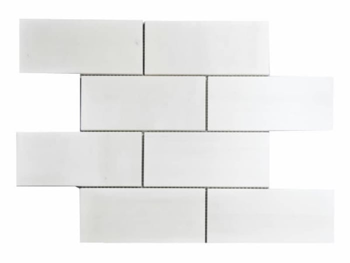 12STM036 Ariston 3×6 White Marble Subway Mosaics SQUAREFOOT FLOORING - MISSISSAUGA - TORONTO - BRAMPTON