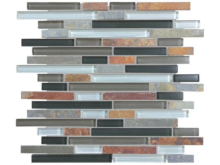 Smoky Mica Linear Blend Mosaic – Anatolia Tile SQUAREFOOT FLOORING - MISSISSAUGA - TORONTO - BRAMPTON