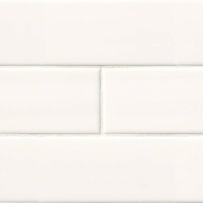 MSI White Glossy 4x12 Subway TIle