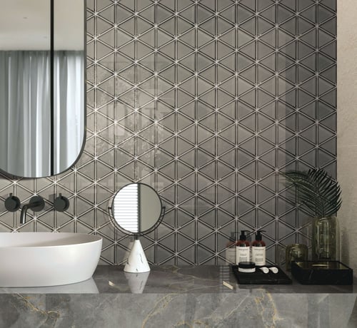 Diamante Smoke Glass Mosaic - Neshada Tile & Stone