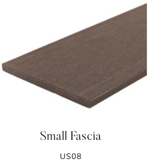 US08 NewTechWood Decking Fascia Finishers - All colors available to match UH02 Decking Board