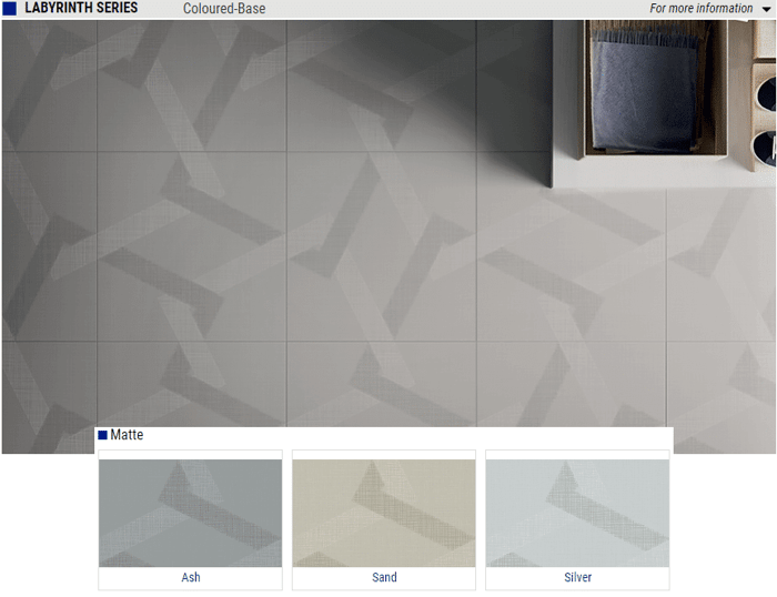 Labyrinth Series Matte Porcelain Tile – Color: Ash, Sand, Silver – Size: 24×24 SQUAREFOOT FLOORING - MISSISSAUGA - TORONTO - BRAMPTON