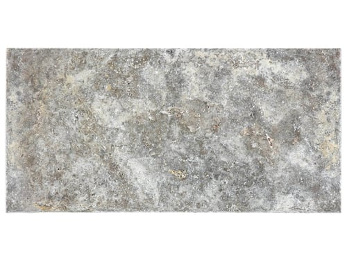 Silver Ash Travertine 8 x 16 in / 20.1 x 40.6 cm Chiseled & Brushed Natural Stone – Anatolia Tile SQUAREFOOT FLOORING - MISSISSAUGA - TORONTO - BRAMPTON