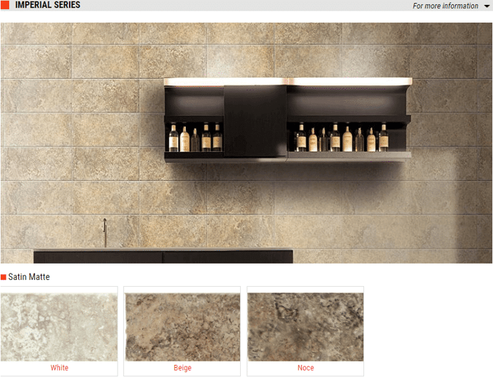 Imperial Series Satin Matte Ceramic Wall Tiles – Color: White, Beige, Noce Size: 10 x 13 SQUAREFOOT FLOORING - MISSISSAUGA - TORONTO - BRAMPTON