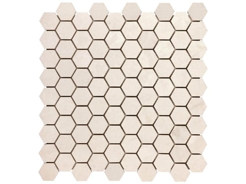 Serene Ivory 1.25 in / 3.2 cm Hexagon Mosaic Honed Natural Stone – Anatolia Tile SQUAREFOOT FLOORING - MISSISSAUGA - TORONTO - BRAMPTON