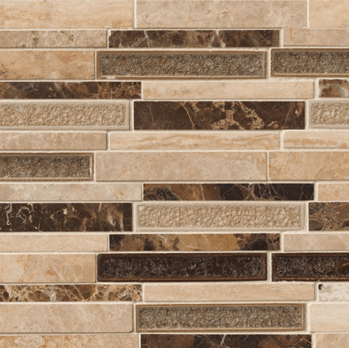 STONEGATE INTERLOCKING PATTERN 8MM Glass Stone Mosaics SQUAREFOOT FLOORING - MISSISSAUGA - TORONTO - BRAMPTON