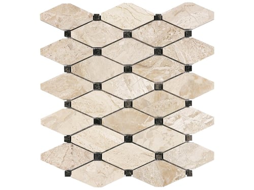 Impero Reale Clipped Diamond Mosaic Polished / Honed Marble – Anatolia Tile SQUAREFOOT FLOORING - MISSISSAUGA - TORONTO - BRAMPTON