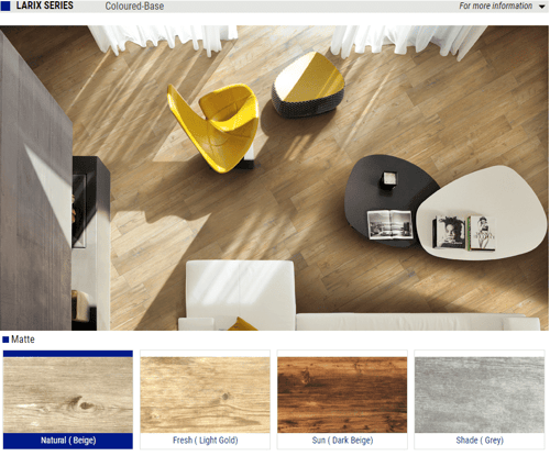 Larix Series Matte Wood Look Porcelain Tiles – Color: Natural Beige, Fresh Light Gold, Sun Dark Beige, Shade Grey – Size: 6×30 SQUAREFOOT FLOORING - MISSISSAUGA - TORONTO - BRAMPTON