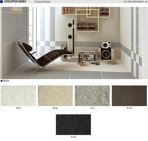 Evolution Series Matte Porcelain Tile – Color: White, Beige, Grey, Brown, Black – Size: 12×12 6×24 4×24 SQUAREFOOT FLOORING - MISSISSAUGA - TORONTO - BRAMPTON